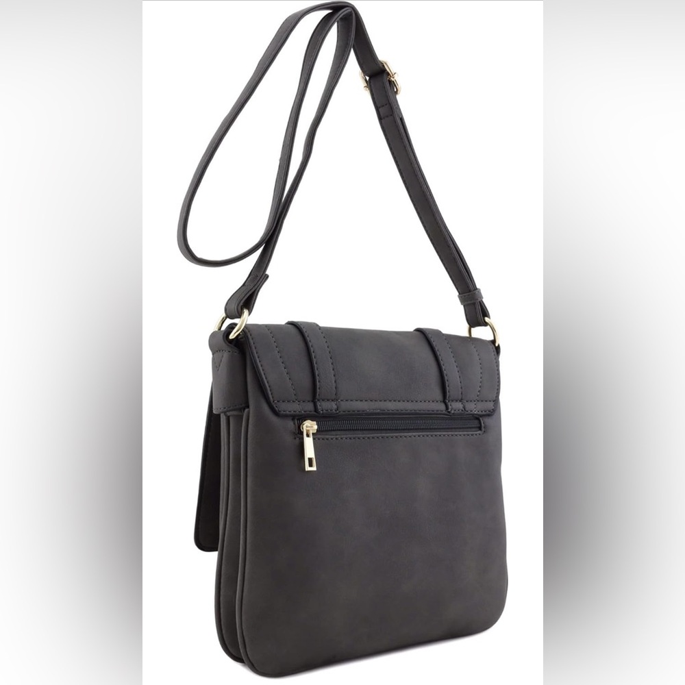 ALYSSA Double Compartment Large Flapover Crossbody Bag - Picture 5 of 13